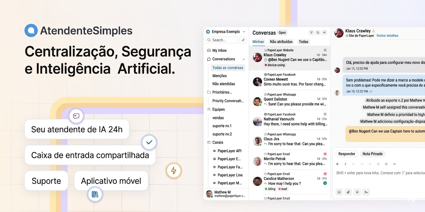 Plataforma de atendimento omnichannel com integração de APIs e infraestrutura em containers